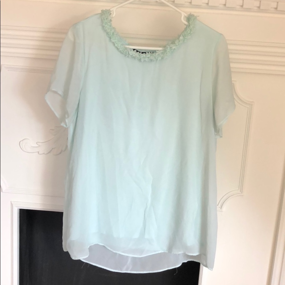Light blue banana republic blouse